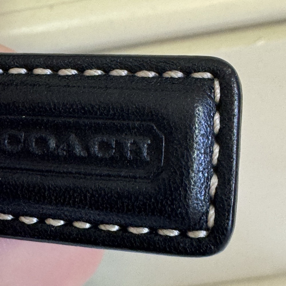 Y2K Coach Soho Signature C Buckle Canvas Leather Shoulder Bag F10925 Black - Picture 15 of 15
